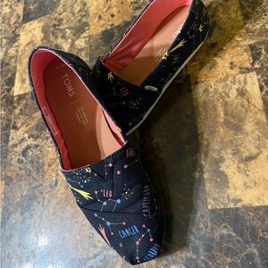 Toms Black Zodiac Print Women's Shoes